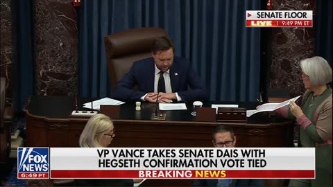 Vice President JD Vance has confirmed Pete Hegseth Is Now Our New Secretary of Defense, 51-50