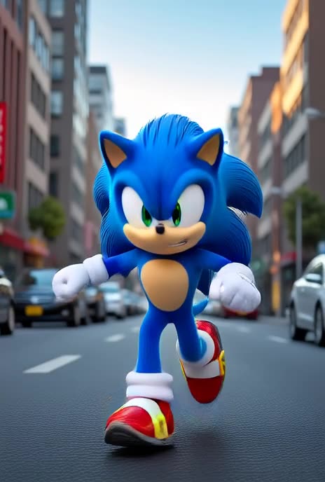 Sonic running in San Paulo, Brazil