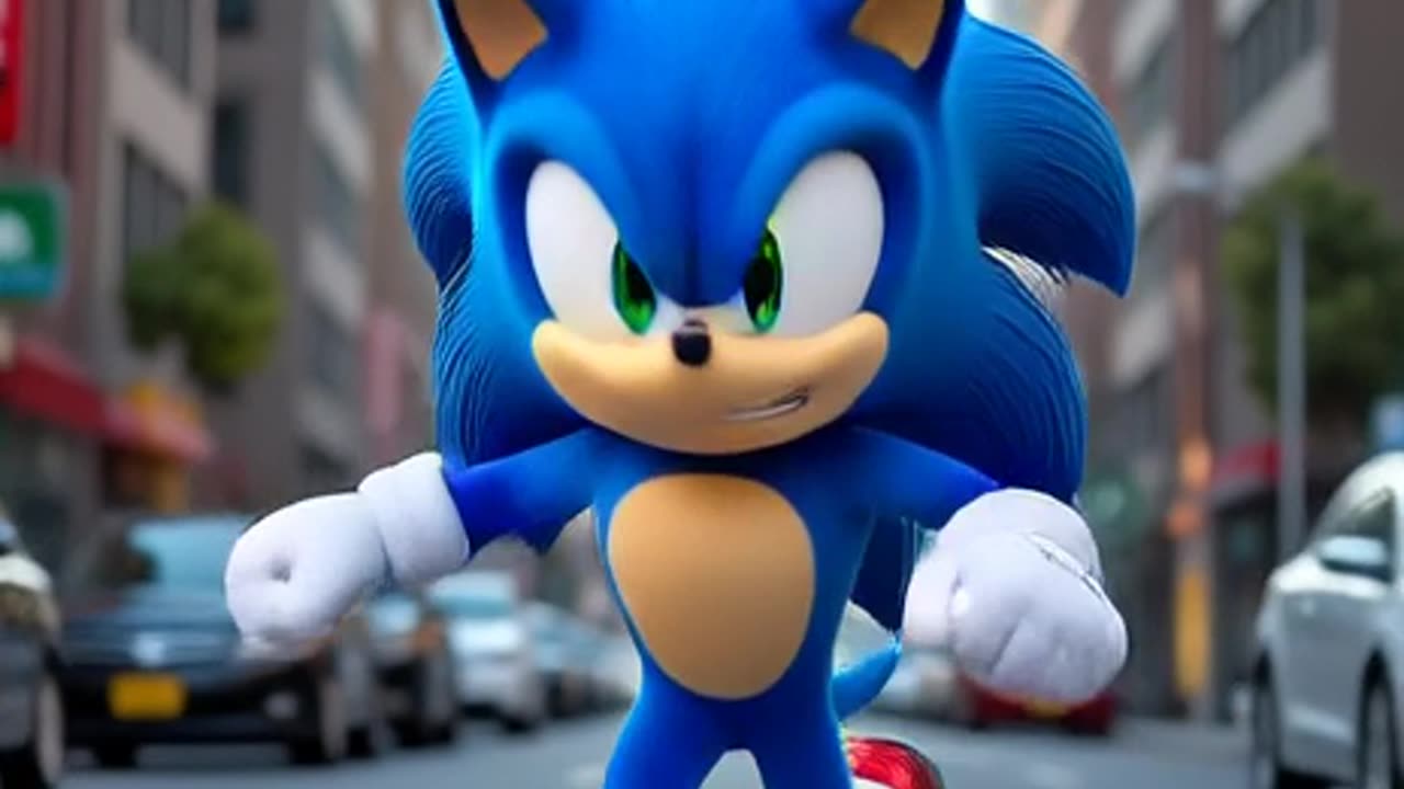 Sonic running in San Paulo, Brazil