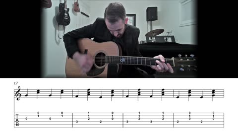 O Come, All Ye Faithful - Carter Style Christmas Carol (Sheet Music + TAB)