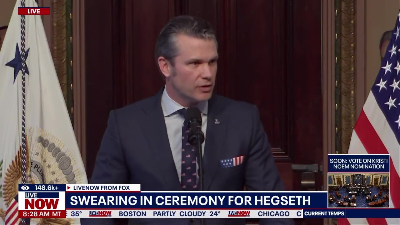 WATCH: Pete Hegseth sworn in as Defense Secretary