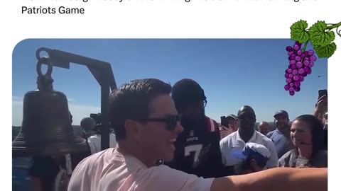 Mark Wahlberg And Jaylen Brown Ring The Bell At The New England Patriots Game