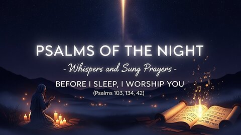 Welcome to *Psalms of the Night – Whispers and Sung Prayers — Before I Sleep, I Worship You (Psalms 103, 134 & 42)*. This night devotional invites your heart into a place of peace, gratitude, and worship before you rest. Psalm 103 leads us to b