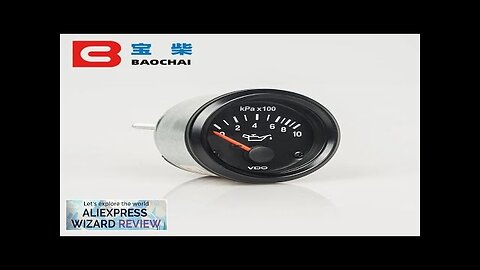 Oil Pressure Gauge VDO Meter 12V 24V 0-500kPa 0-25bar Car Accessories Engine Review