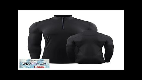 Men's Quick-drying Sports Shirts Breathable Elastic Zip Pullover Sweatshirt for Outdoor Review