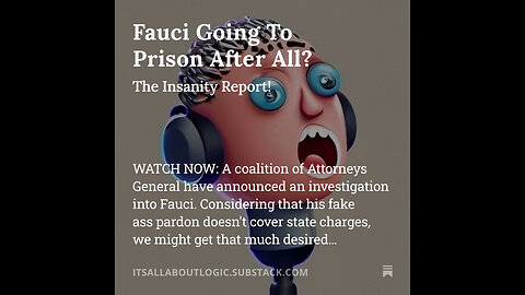 Fauci Going To Prison After All?🥳