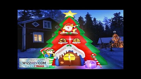 Rocinha 10FT Inflatable Christmas Tree & Santa Claus House Decoration Christmas Blow Review