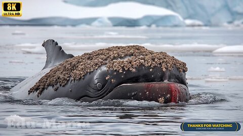 Humans Help a whale Injured By Barnacles ||