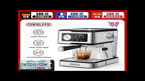 Cafelffe Espresso Coffee Machines Stainless Steel with Milk Frother Steam Wand Review