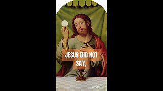 JESUS DID NOT SAY THIS REPRESENTS MY BODY #truth #jesus #christ #king #mary #joseph #ihs #church #bi