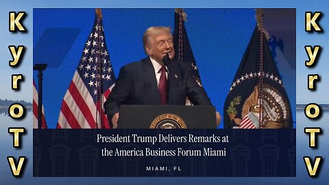 Presidentti Trumpin puhe America Business Forumissa Miamissa (suomenkielinen tekstitys)