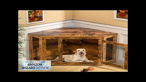 Coner Dog Crate Furniture 52" Wooden Dog Kennel Furniture End Table Review