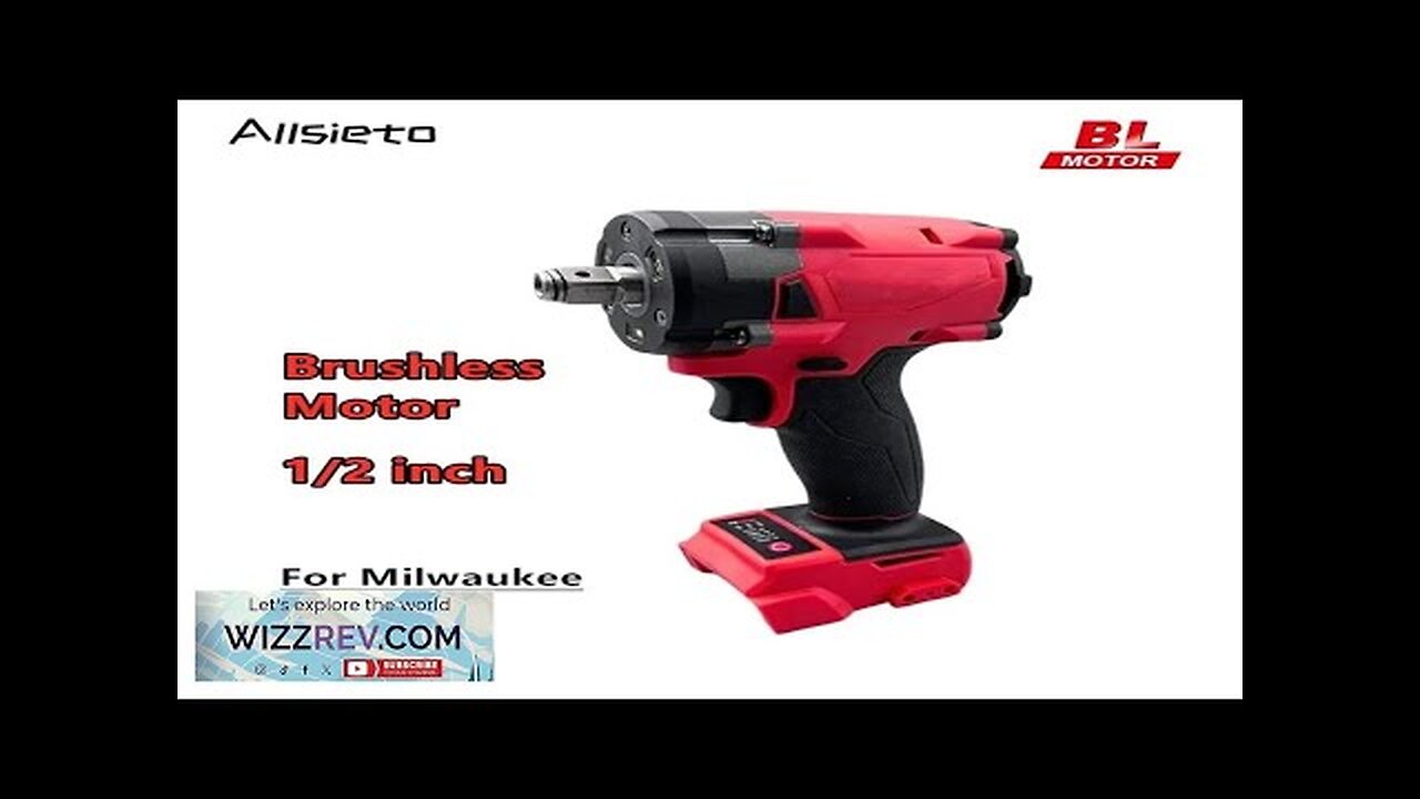 For Milwaukee 18V Battery Brushless Impact Wrench Electric Driver 500N.m 1/2In Repair Review