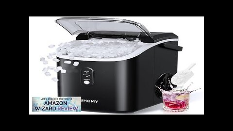 EUHOMY Nugget Ice Maker Countertop with Handle Ready in 6 Mins 34lbs/24H Review