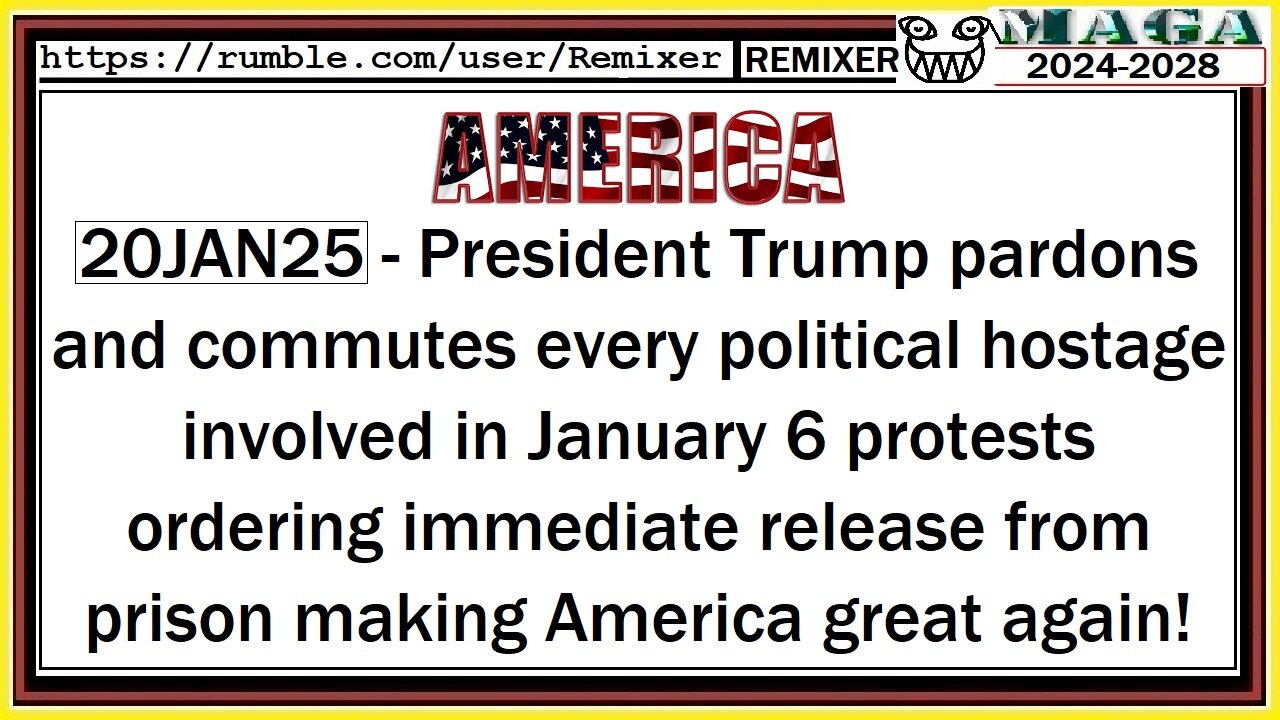 20JAN25 - my work is done here, our hostages are FREE, I am retired