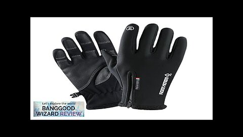 Golovejoy Warm Gloves Zipper Touch Screen Windproof Plus Velvet Wear-Resistant Gloves Review