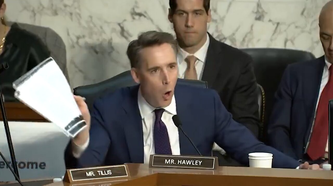 Josh Hawley OBLITERATES Biden Official With His Own Report