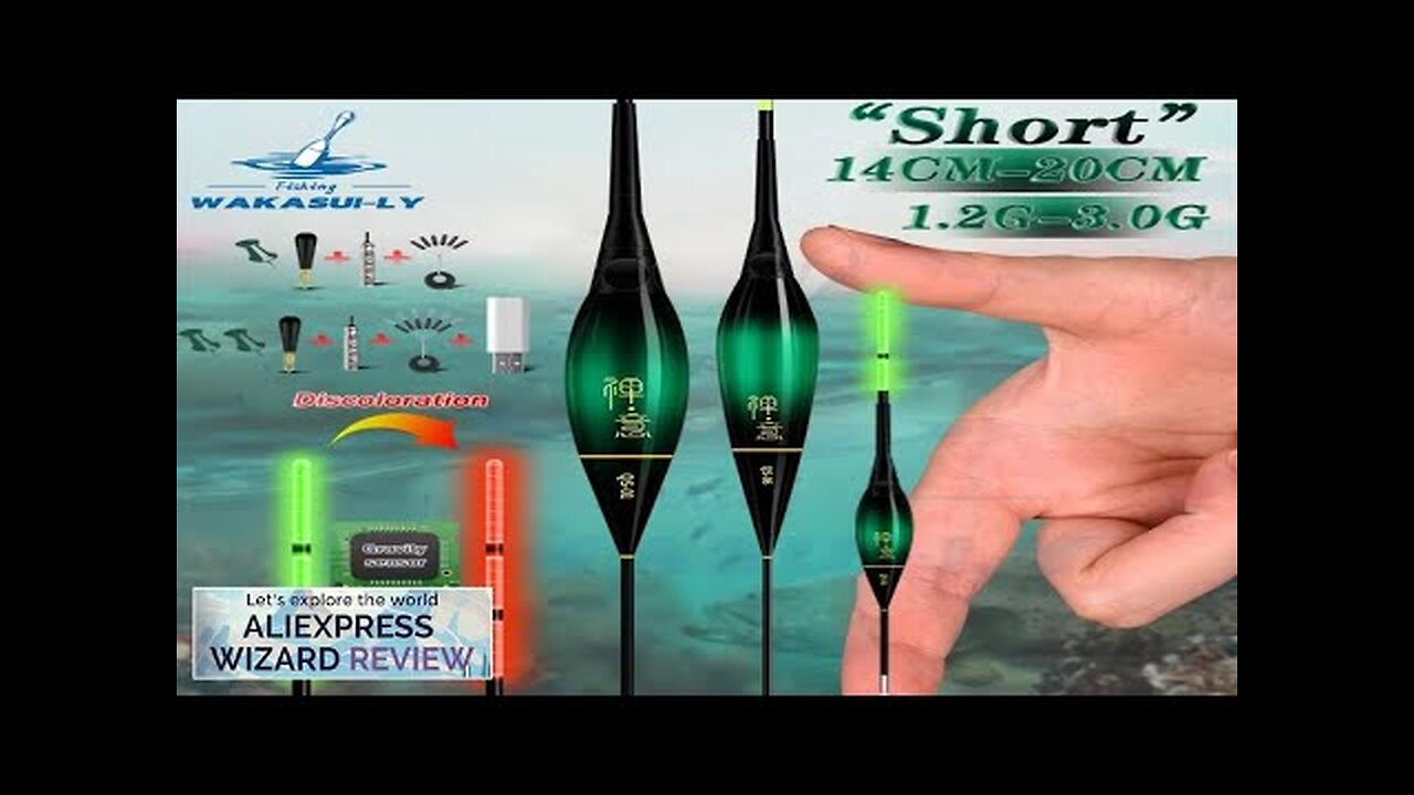 New Short Electronic Fishing Float With Luminous LED Gravity Sensing Color Change Review