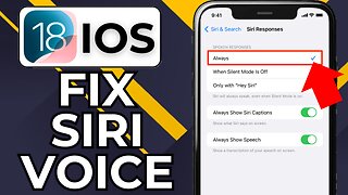 HOW TO FIX SIRI NOT TALKING ON IPHONE AFTER IOS 18 UPDATE