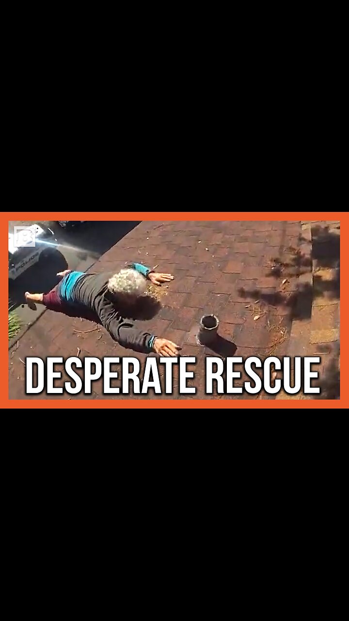 Tampa Police Rescue Elderly Man Hanging Off Roof 3 Stories Up