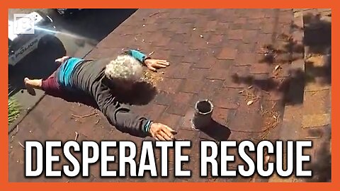 Tampa Police Rescue Elderly Man Hanging Off Roof 3 Stories Up