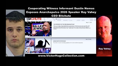 Cooperating Witness Informant Dustin Nemos Exposes Anarchapulco 2026 Speaker Ray Vahey CEO Bitchute