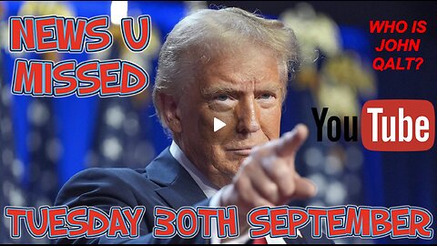 NEWS U MISSED TUESDAY 30TH SEPT 2025 WITH PAUL BROOKER. WHO IS JOHN QALT?