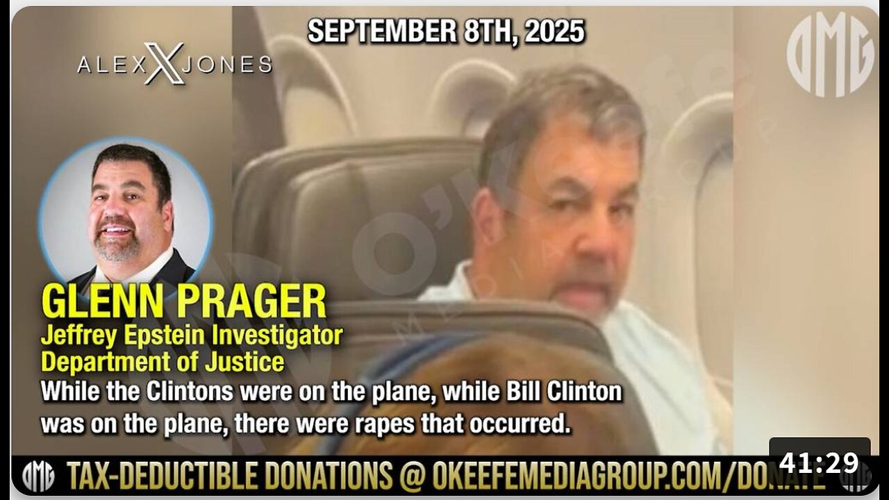 GLOBAL BOMBSHELL: High-Level DOJ Whistleblower Exposes The Rape Of Children On Jeffrey Epstein's Plane In The Presence Of Bill Clinton!!!