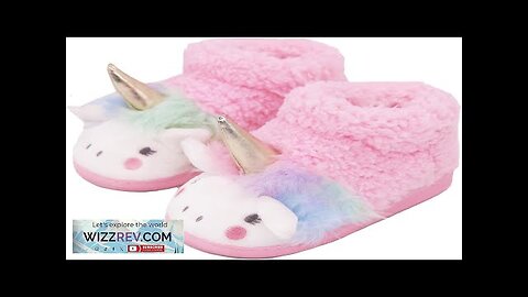 Girls Unicorn Slippers Toddler House Slippers Soft Warm Plush Anti-Slip Home Slippers Review