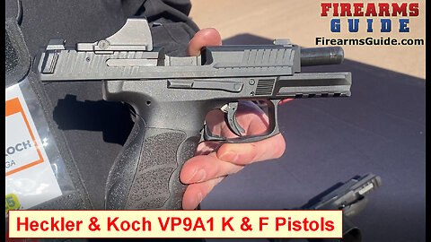 Heckler Koch VP9A1 K and F Pistols at the range of the SHOT Show 2025