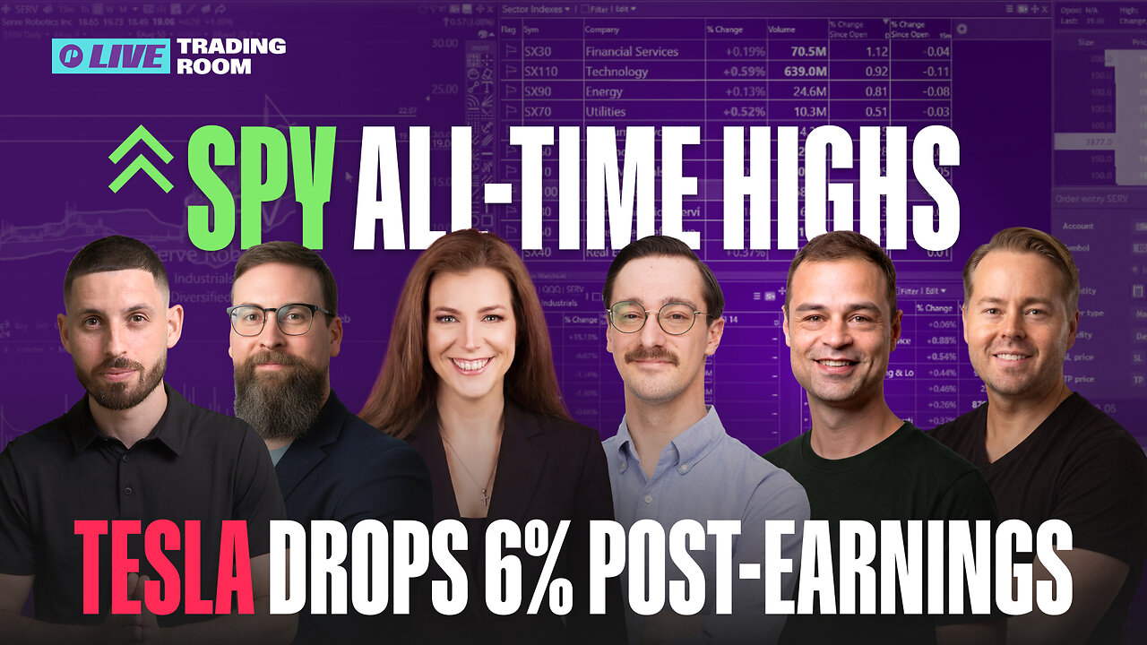 Live Trading: Intel Earnings Today — Tesla Stock Reaction & S&P Record Highs! | Unemployment Claims