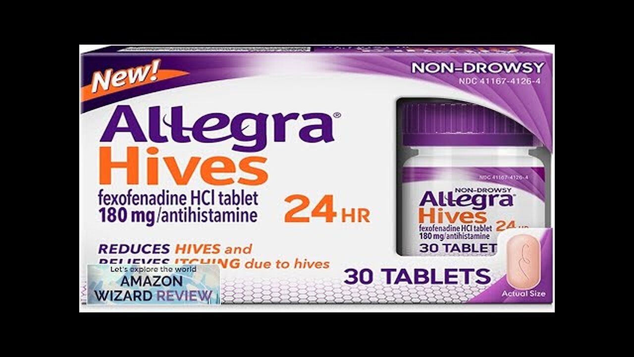 Allegra Hives Non-Drowsy Antihistamine Tablets 30-Count 24HR Hives Reduction & Itch Review