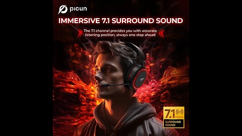 Wireless Gaming Headset with 7.1 Surround Sound,