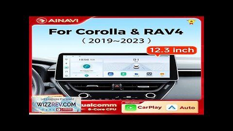 Ainavi 12.3'' Android Auto Multimedia Video Player For Toyota Corolla RAV4 Rav Review