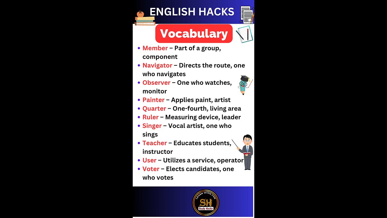 Daily use Important vocabulary words for exam 2025 53 #studyhacks123 #vocabulary #english #shorts