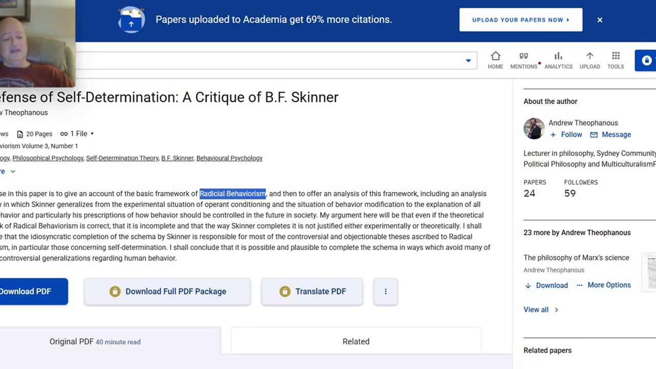 B.F Skinner, Radical Behaviorism and Trash Dog Science - Preview