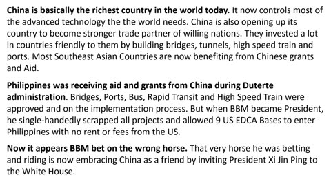 TRUMP HAS SPOKEN: CHINA IS NOT THE ENEMY