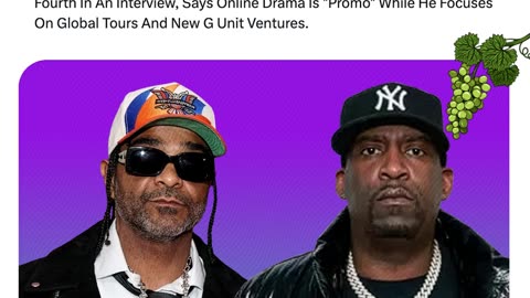 Tony Yayo Says His Beef With Jim Jones Is Just "Promo", He Focuses On Tours And New G-Unit Ventures.