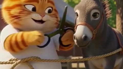 ❤️The cat has a mischievous smile,