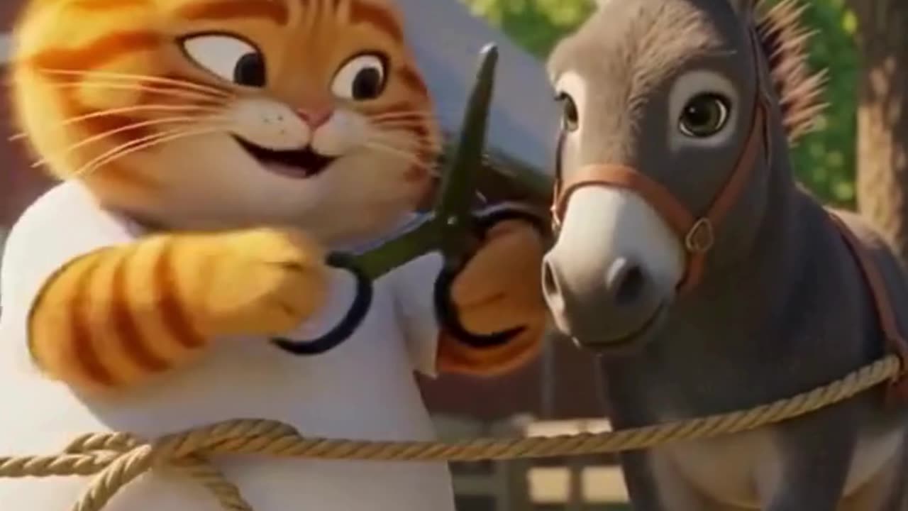 ❤️The cat has a mischievous smile,