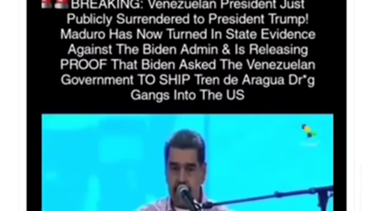 Maduro Has Some Information For Trump