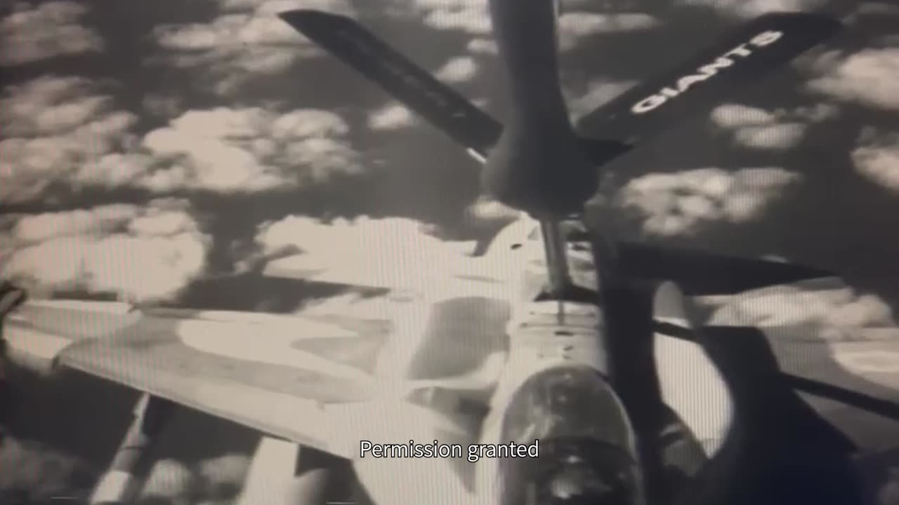 Footage and radio communications from the aerial refueling operation during the