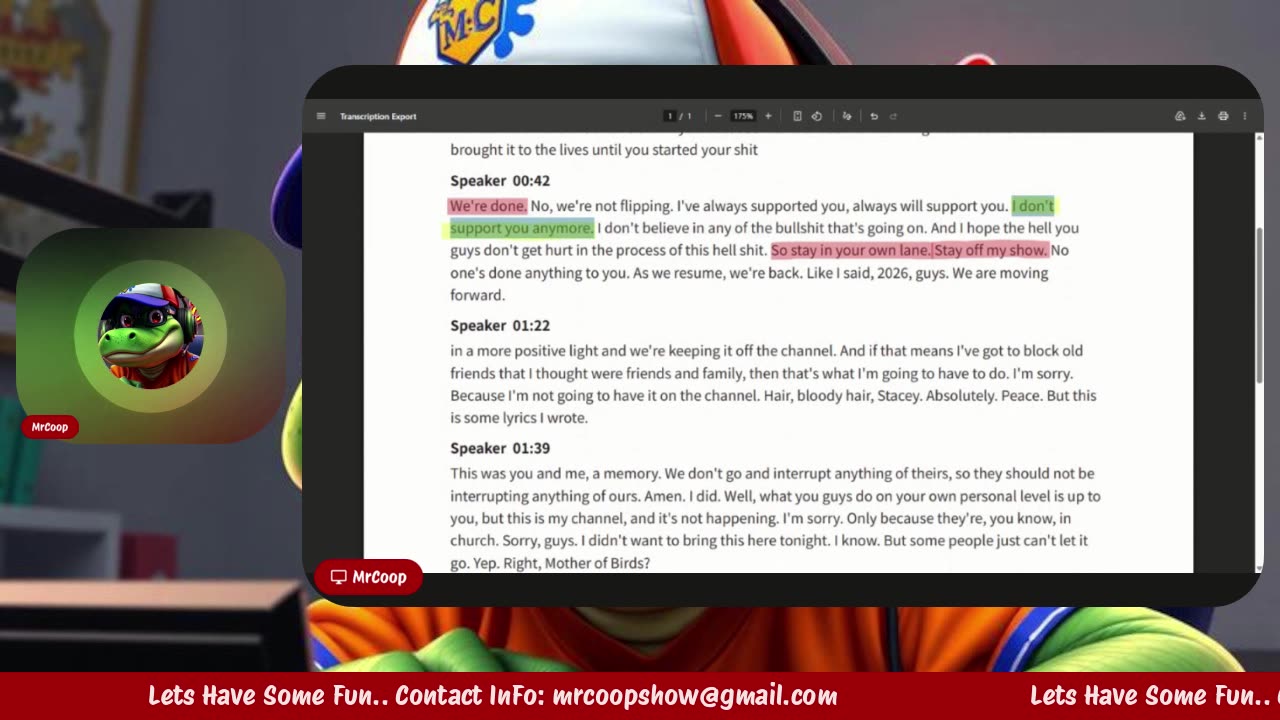 Thur. Talk Time With MrCoop