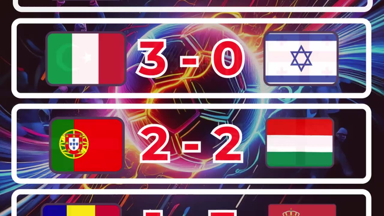 Resultado eliminatorias europeas del día 14 de Octubre.