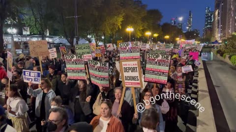 WAVES of PAID leftist protestors are now storming the streets of Chicago for "liberation"