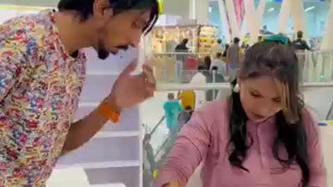 Tattoo prank on cute girl