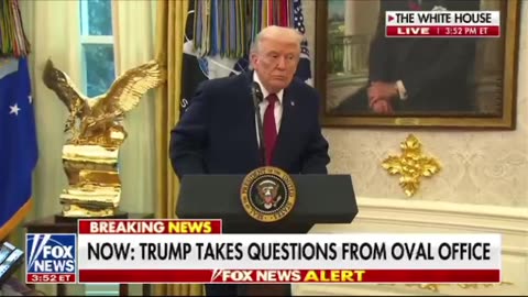 Trump takes questions