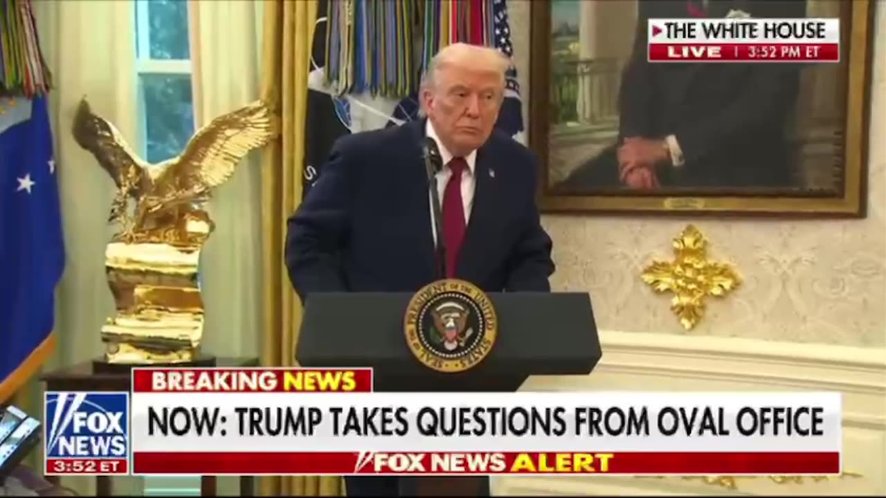 Trump takes questions