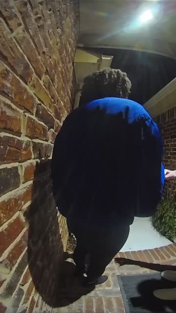 Helping The Dasher Down Icy Driveway