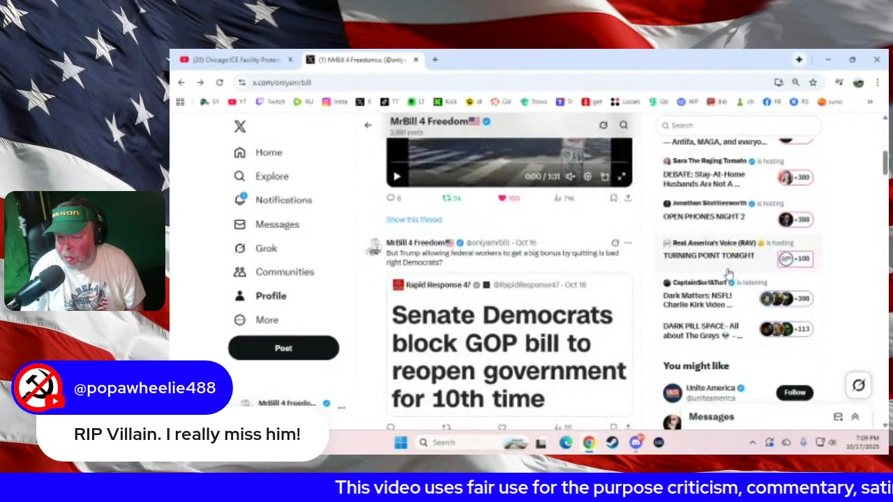 Restreaming No Kings Protest Eve Madness